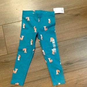 NWT Carter’s 3T fox leggings